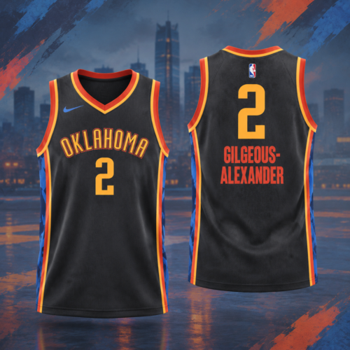 Oklahoma City Thunder Shai Gilgeous-Alexander 2024/25 City Edition Printed Basketball Jersey