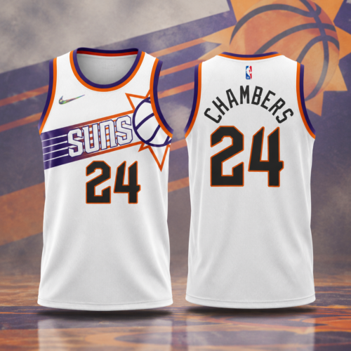 Custom Printed Phoenix Suns 2022-23 White Basketball Jersey for Men
