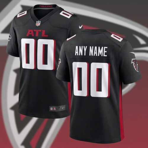 Atlanta Falcons Custom Printed Game Jersey Black for Football Fans