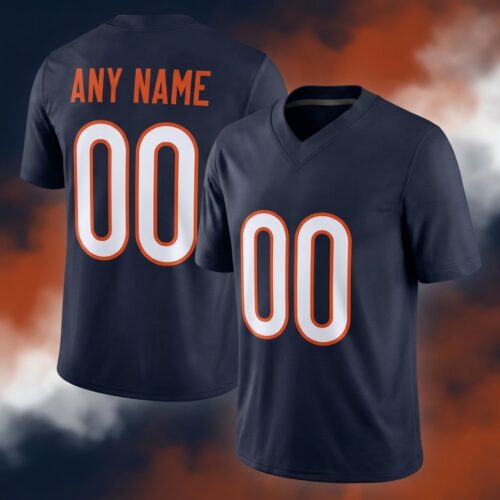 Chicago Bears Custom Printed Vapor F.u.s.e. Elite Football Jersey Navy