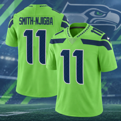 Custom Printed Seahawks Vapor Jersey in Green for Football Fans