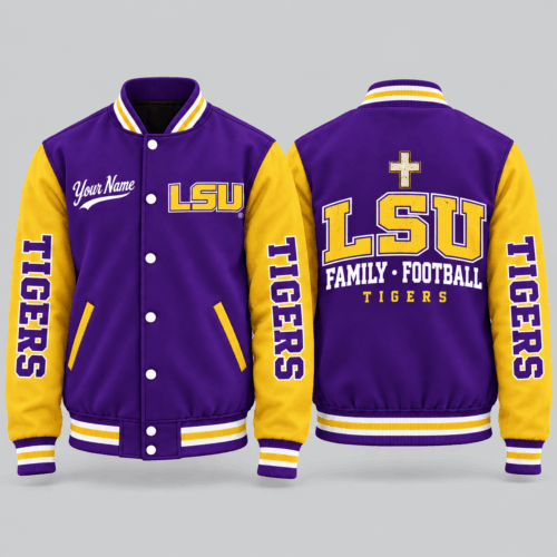 LSU Tigers | NCAA Faith Family Football Varsity Jacket TD