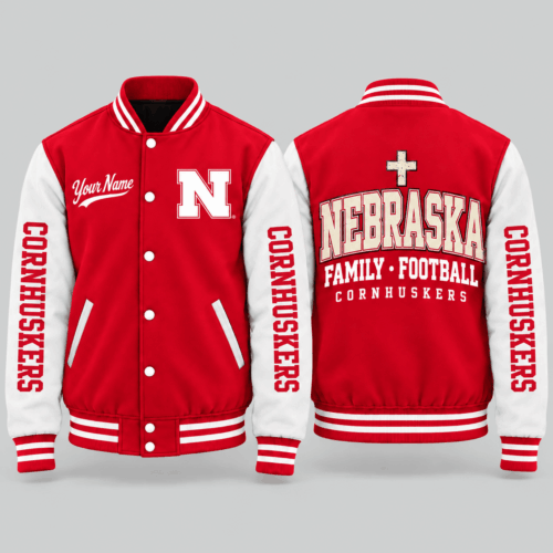 Nebraska Cornhuskers | NCAA Faith Family Football Varsity Jacket TD