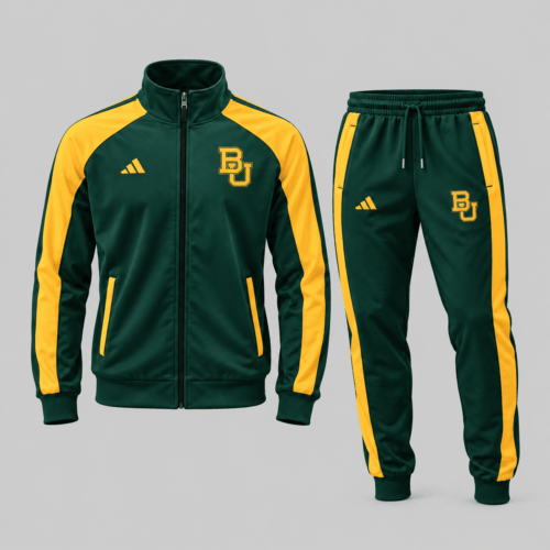 Baylor Bears | NCAA Classic Stripe Track Jacket Jogger Set TD