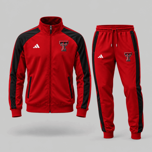 Texas Tech Red Raiders | NCAA Classic Stripe Track Jacket Jogger Set TD