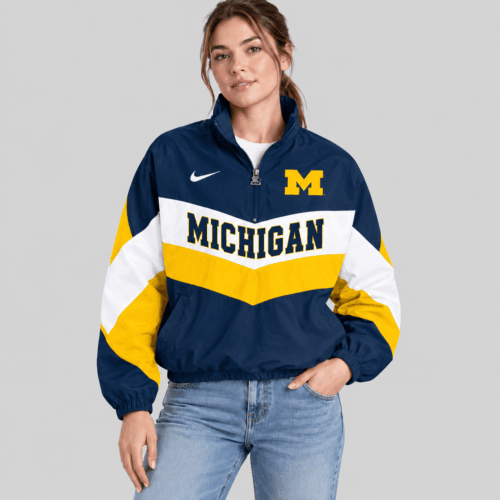 Michigan Wolverines | NCAA Chevron Wordmark Zip Jacket TD