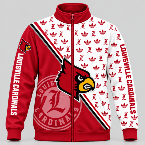 Louisville Cardinals | NCAA Diagonal Split Logo Pattern Jacket TD