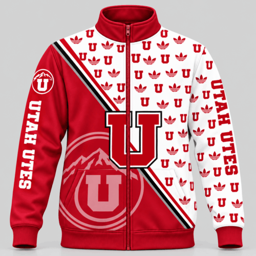 Utah Utes | NCAA Diagonal Split Logo Pattern Jacket TD