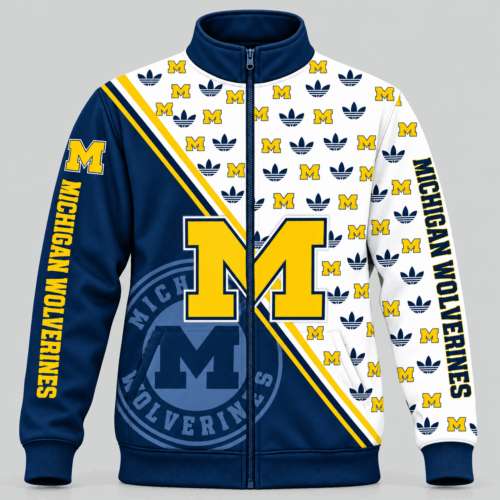 Michigan Wolverines | NCAA Diagonal Split Logo Pattern Jacket TD