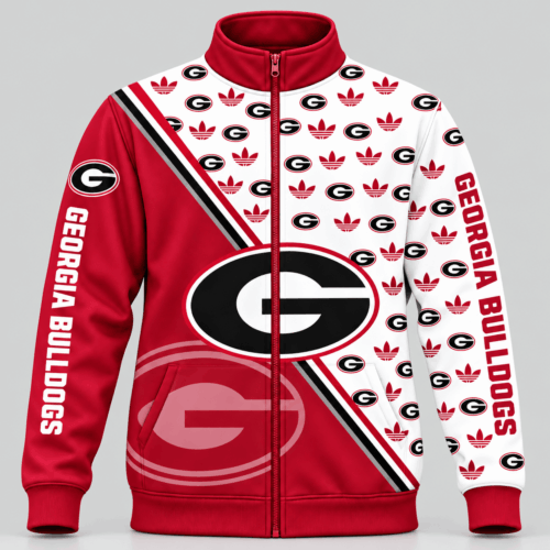 Georgia Bulldogs | NCAA Diagonal Split Logo Pattern Jacket TD