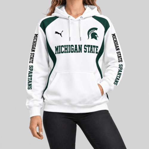 Michigan State Spartans | NCAA Contrast Panel Wordmark Hoodie TD