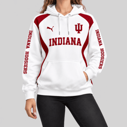 Indiana Hoosiers | NCAA Contrast Panel Wordmark Hoodie TD