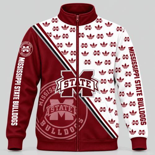 Mississippi State Bulldogs | NCAA Diagonal Split Logo Pattern Jacket TD
