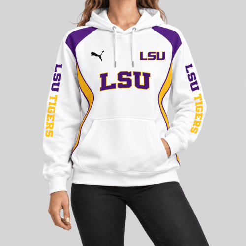LSU Tigers | NCAA Contrast Panel Wordmark Hoodie TD