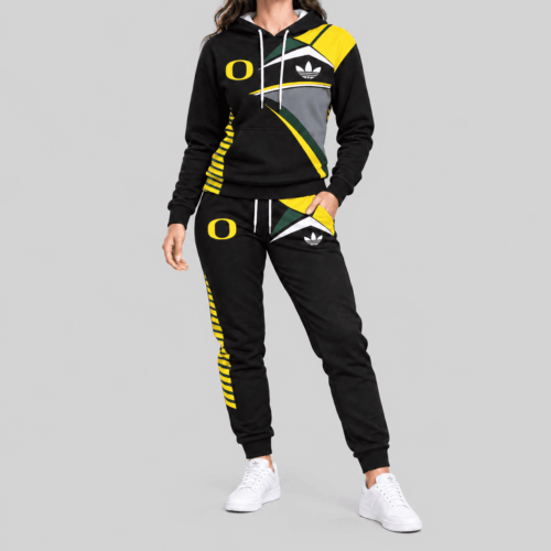 Oregon Ducks | NCAA Geometric Panel Tracksuit Set TD