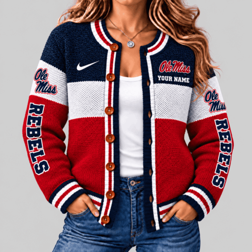Ole Miss Rebels | NCAA Fleece Color Block Cardigan TD