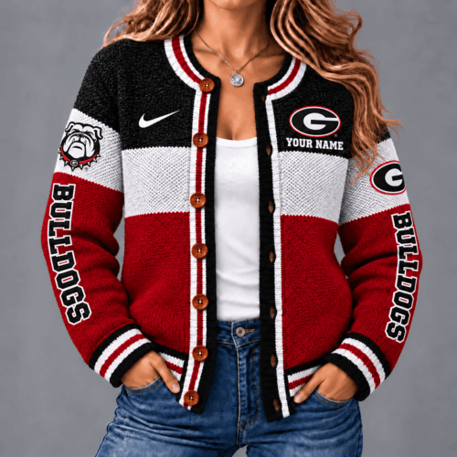 Georgia Bulldogs | NCAA Fleece Color Block Cardigan TD