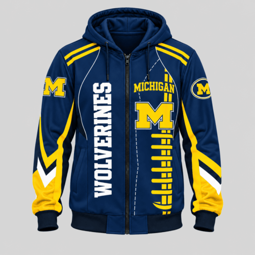 Michigan Wolverines | NCAA Football Lace Zip Hoodie TD