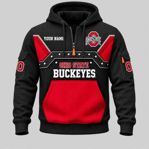 Ohio State Buckeyes | NCAA Utility Panel Half Zip Hoodie TD