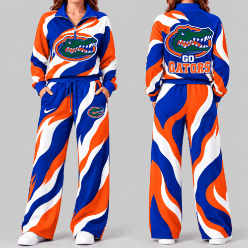 Florida Gators | NCAA Wave Pattern Mascot Quarter Zip Set TD