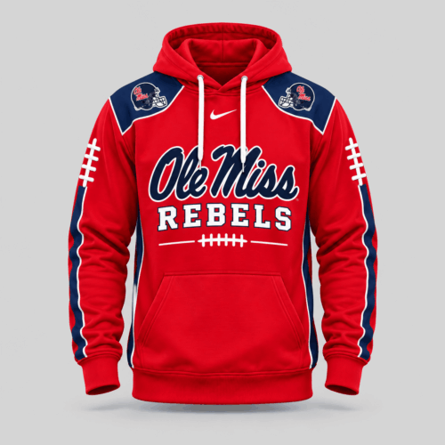 Ole Miss Rebels | NCAA Football Laces Sleeve Hoodie TD