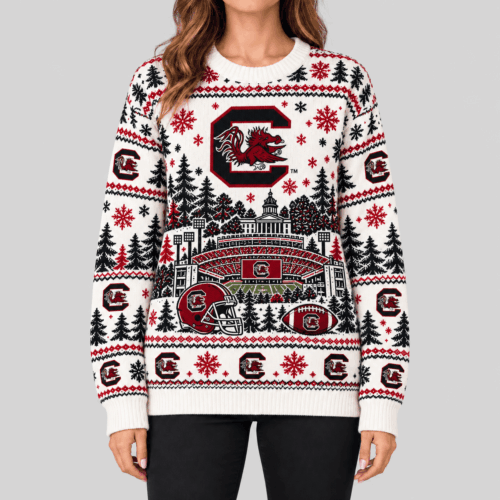 South Carolina Gamecocks | NCAA Stadium Christmas Knit Sweater TD
