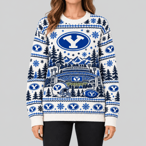 BYU Cougars | NCAA Stadium Christmas Knit Sweater TD