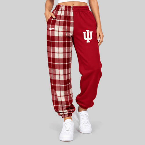 Indiana Hoosiers | NCAA Plaid Split Jogger Pants TD