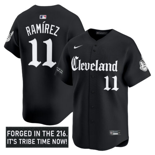 Men's Cleveland Indians 'Gothic Iron Edition' Vapor Premier Limited Jersey - All Stitched
