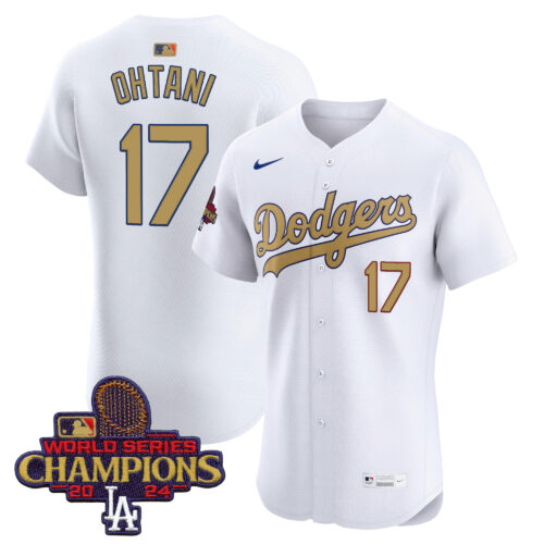 Men's Los Angeles Dodgers 2025 Gold Vapor Premier Elite Jersey - All Stitched