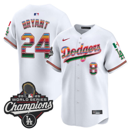 Men's Los Angeles Dodgers Mexico 2025 World Series Champions Vapor Premier Limited Jersey - All Stitched