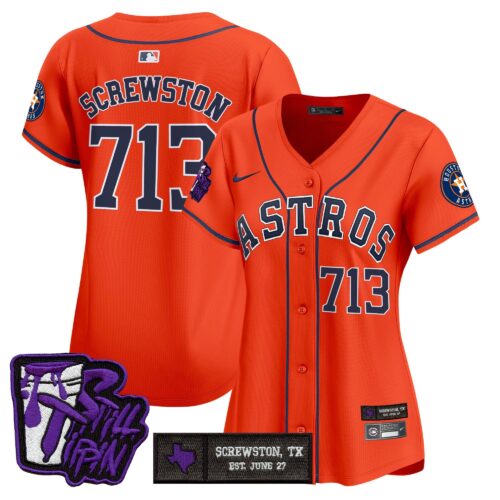 Women's Houston Astros DJ Screw Still Tippin Purple Patch Vapor Premier Limited Jersey - Stitched Women