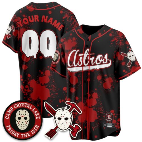 Houston Astros 'Friday the 13th' Vapor Baseball Custom Jersey - All Stitched