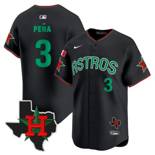 Men's Houston Astros Mexico Texas Patch Vapor Premier Limited Jersey V3 - All Stitched