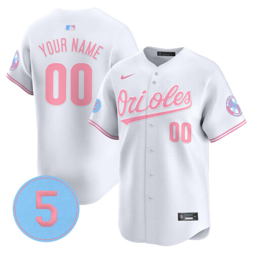 Baltimore Orioles Bubblegum Pink Robinson Patch Vapor Premier Limited Custom Jersey - All Stitched