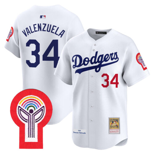 Los Angeles Dodgers Fernando Valenzuela 1981 Cooperstown Jersey - All Stitched