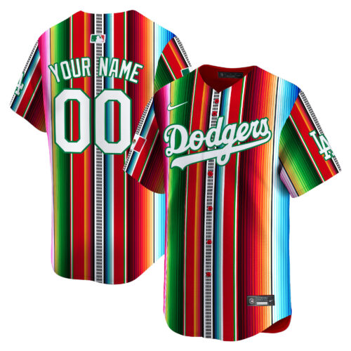 Los Angeles Dodgers Serape Pattern Mexico Vapor Premier Limited Custom Jersey - Printed