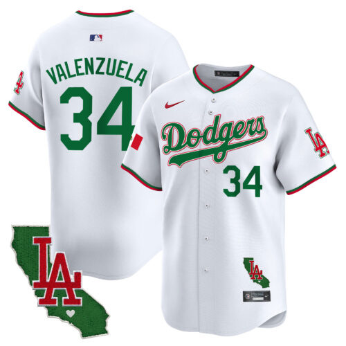Men's Los Angeles Dodgers Mexico California Patch Vapor Premier Limited Jersey V4 - All Stitched