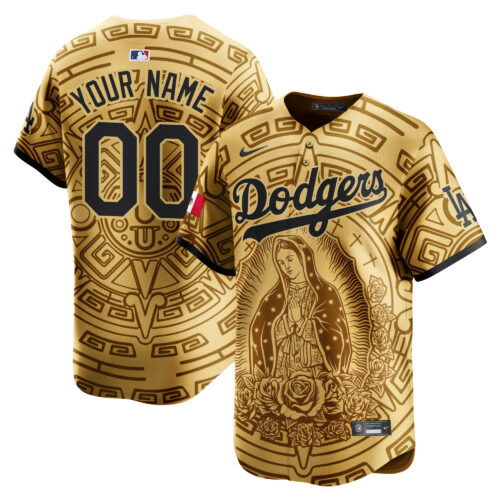Los Angeles Dodgers Mexico Guadalupe Vapor Premier Limited Custom Jersey V2 - Printed