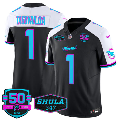 Men's Miami Dolphins "Miami Vice" Vapor Limited Jersey V4 - All Stitched