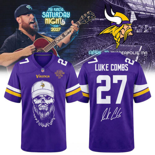 Luke Combs X Minnesota Vikings Merch My Kinda Saturday Night Tour 2027 Jersey Purple