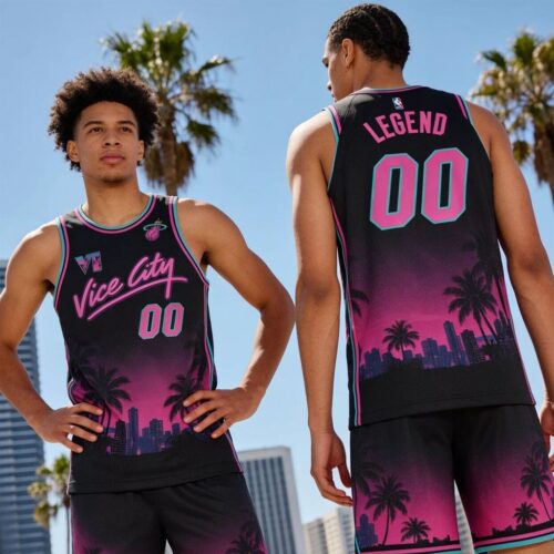 Personalized 2026 Miami Heat Vice City GTA 6 Basketball Jersey And Shorts Set Miami Heat